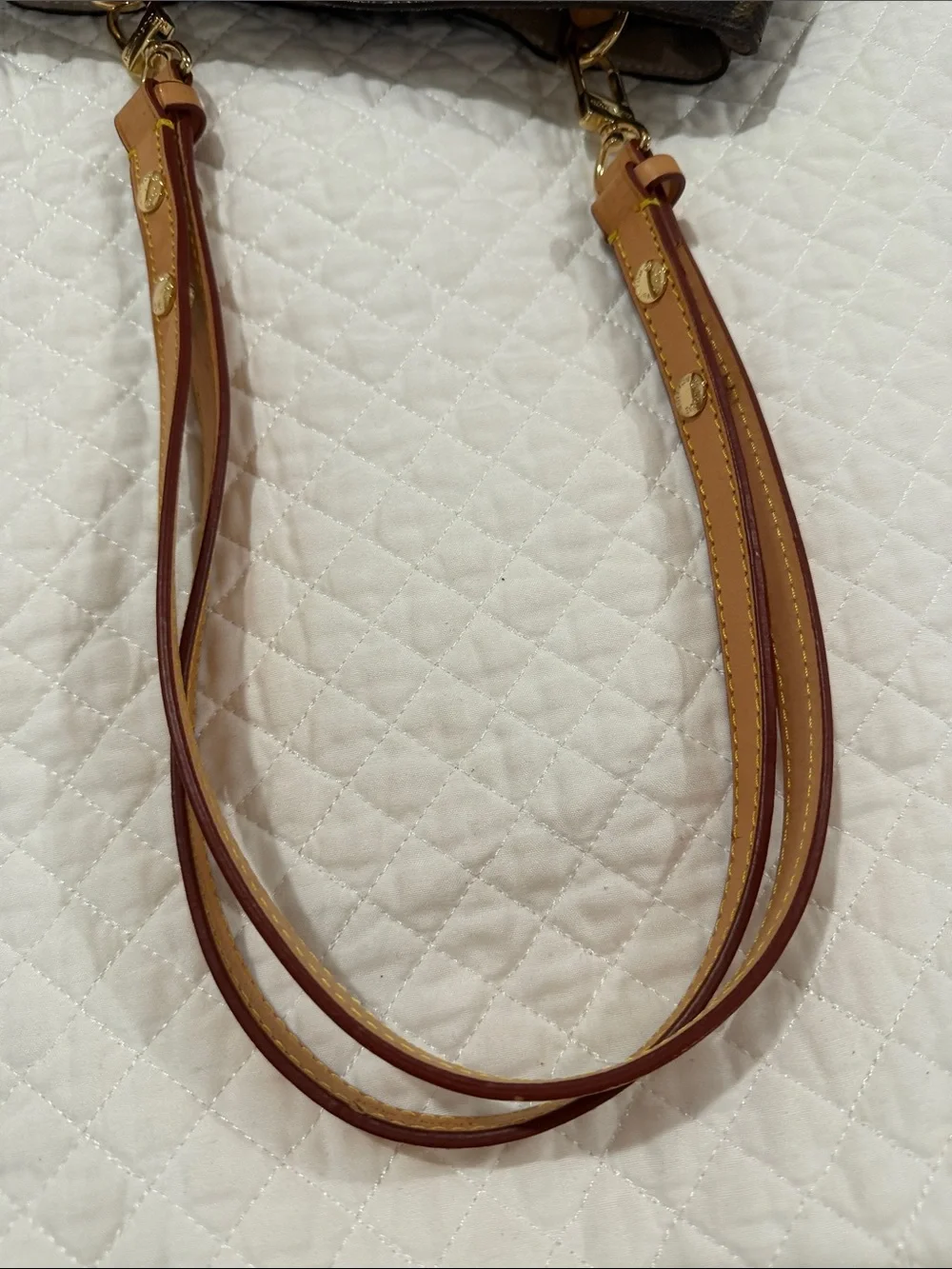 New Monogram Canvas Shoulder Bag in Brown with Tan Trim - Picture 7 of 10